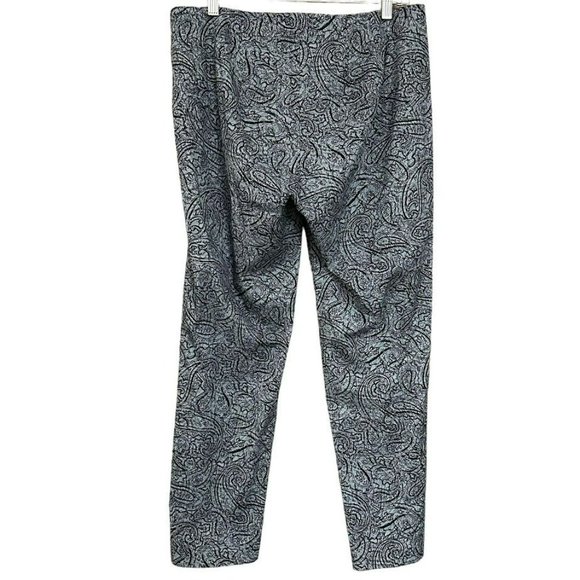 J. Jill Blue Paisley Lightweight Slim Leg Pants‎ Womens 10 - Picture 2 of 6